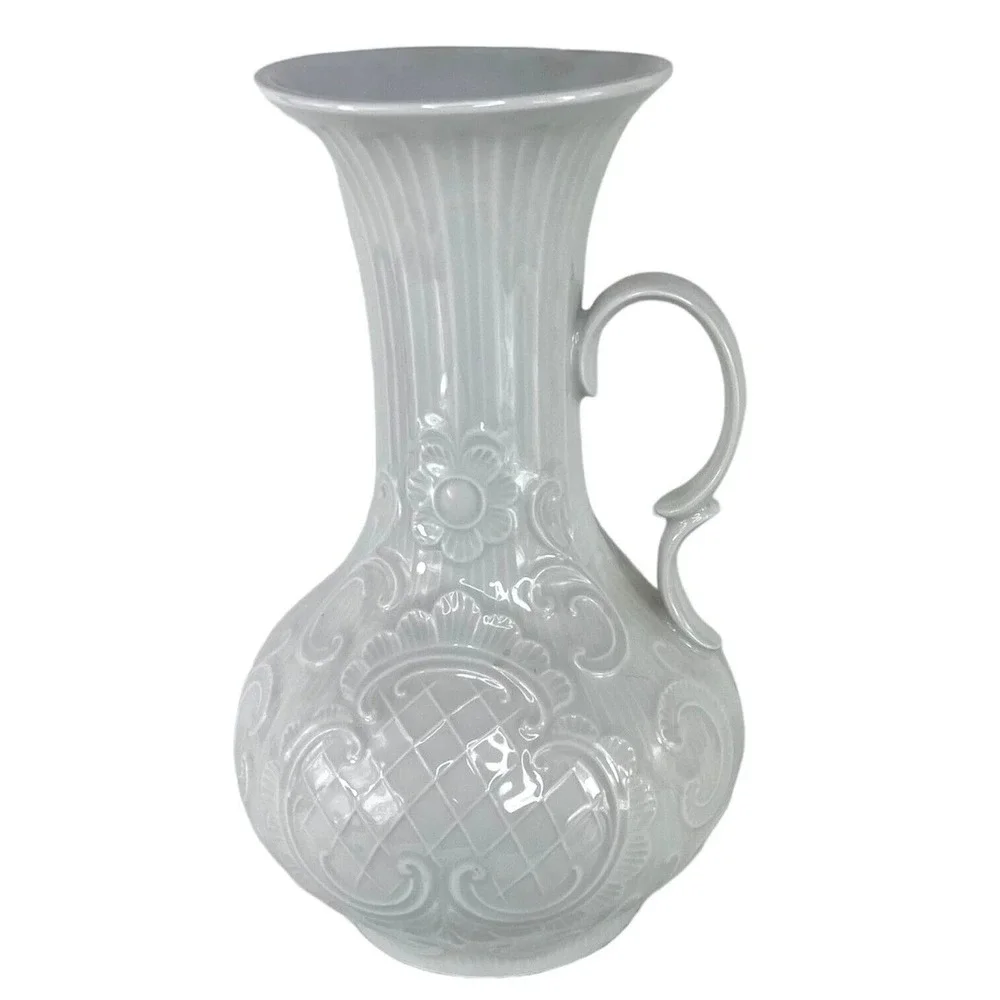 Wunsiedel Bavaria Germany Retsch Co White Pitcher Vintage 1970s Rare‎ Excellent